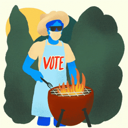 Voting Election Grilling GIF