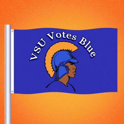 VSU Votes Blue Flag With Spartan GIF