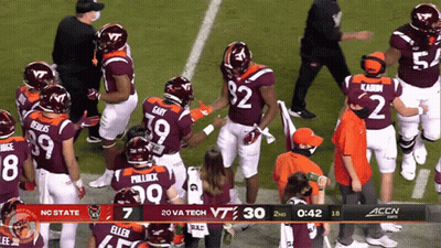 VT Vs NC State Football Game GIF