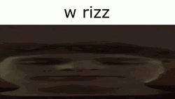 W Rizz Distorted Face Jumpscare GIF