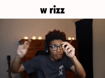 W Rizz Random Hand Signs GIF