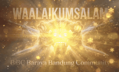 Waalaikumsalam Bbc Baraya Bandung Community Is Written On A Poster GIF