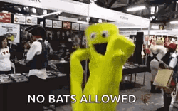 Wacky Waving Inflatable Tube Man No Bats Allowed GIF