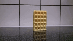Waffle Bread Falling Over Rick Astley Meme GIF