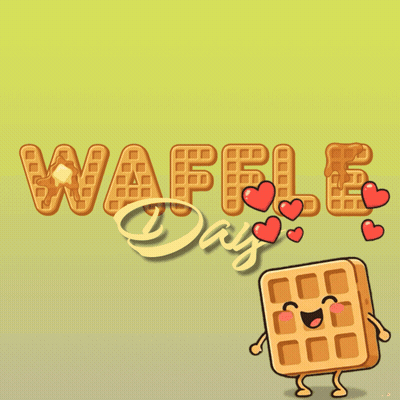 Waffle Cartoon Saying Waffle Days GIF