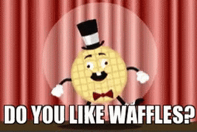 Waffle In Top Hat And Bow Tie Asking Do You Like Waffles GIF