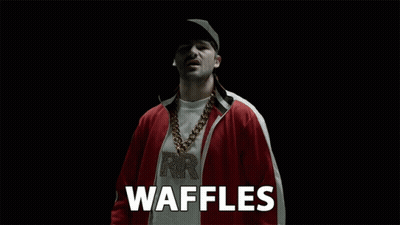 Waffle On Plate With Fork GIF