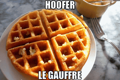 Waffle On Plate With Hoofer Le Gauffre GIF
