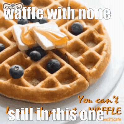 Waffle With Blueberries And Syrup GIF