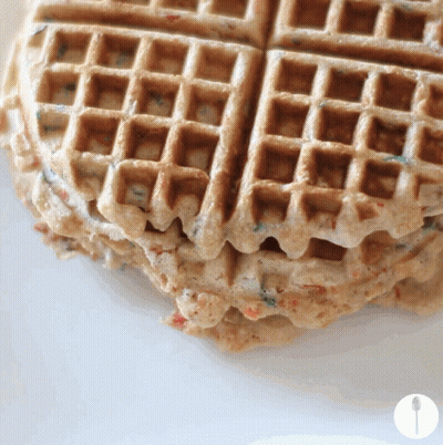 Waffle With Fork GIF