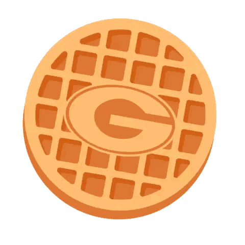 Waffle With Letter G Sticker