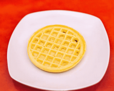 Waffle With Syrup On Plate GIF