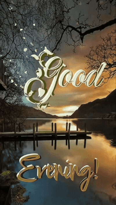 Wagon Filled With Flowers Saying Good Evening GIF