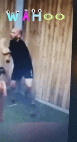 Wahoo Guy Dance Backyard GIF