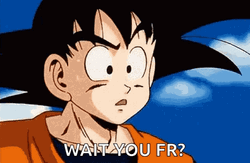 Wait You FR Confused Goku Meme GIF