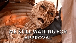 Waiting Meme Dehydrated Alien GIF