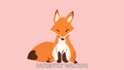 Waiting Patiently Fox Animation GIF