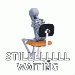 Waiting Patiently Sitting Skeleton GIF