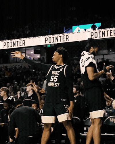 Wake Forest Basketball Player On Court GIF