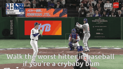 Walk The Worst Hitter Cry Baby Bum GIF