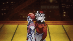 Walking Akaza And Doma Waving GIF