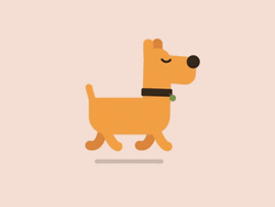 Walking Animated Dog GIF