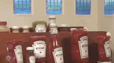 Walking Bottle Of Ketchup GIF