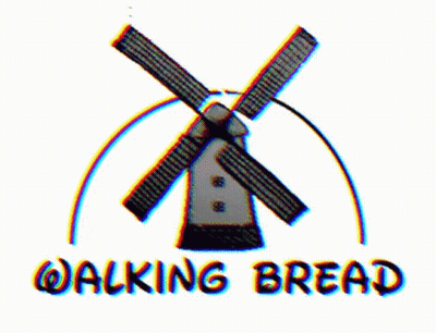 Walking Bread Logo With Windmill GIF