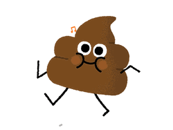 Walking Chubby Animated Poop GIF