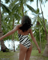 Walking Confidently With Swimsuit GIF