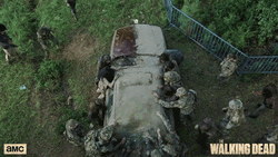 Walking Dead Season 8 Zombie Car  GIF