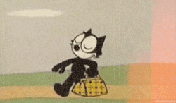Walking Felix The Cat GIF