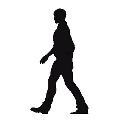Walking Guy Silhouette GIF