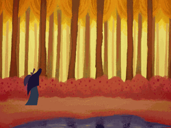Walking In Orange Forest Animation
