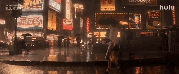 Walking In Pouring Rain Billie Holiday GIF