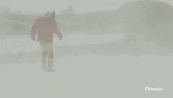 Walking In Strong Snow Storm GIF