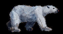 Walking Mosaic Polar Bear GIF