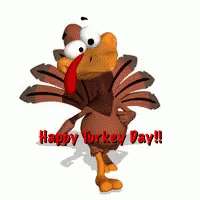 Walking Turkey Happy Turkey Day GIF