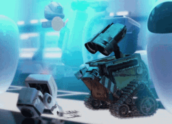 Wall E And MO Interacting GIF