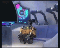 Wall E Inviting To Sit Beside Him GIF