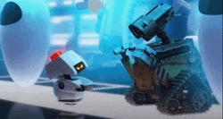 Wall E Little Eve Eyes Fighting GIF