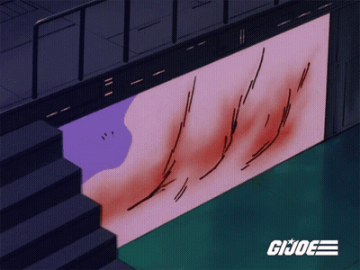 Wall With Gi Joe Graffiti GIF