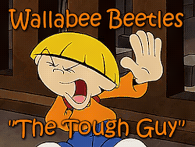 Wallabee Beetles Tough Guy Cartoon GIF