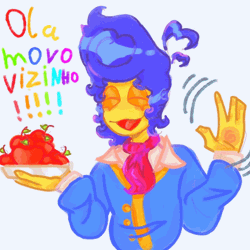 Wally Darling Holding Plate Of Apples GIF