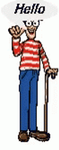 Wally In A Cane Greeting Hello GIF