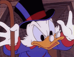 Walt Disney Animated Series Scrooge Mcduck Showing Empty  GIF