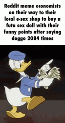 Walt Disney Donald Duck Counting Money Reddit Meme Economists GIF