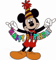 Walt Disney Mickey Mouse Happy Birthday Mike  GIF