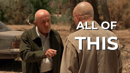 Walter White Mike Ehrmantraut Falling Apart GIF