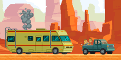 Walter White Truck Pixel Art GIF